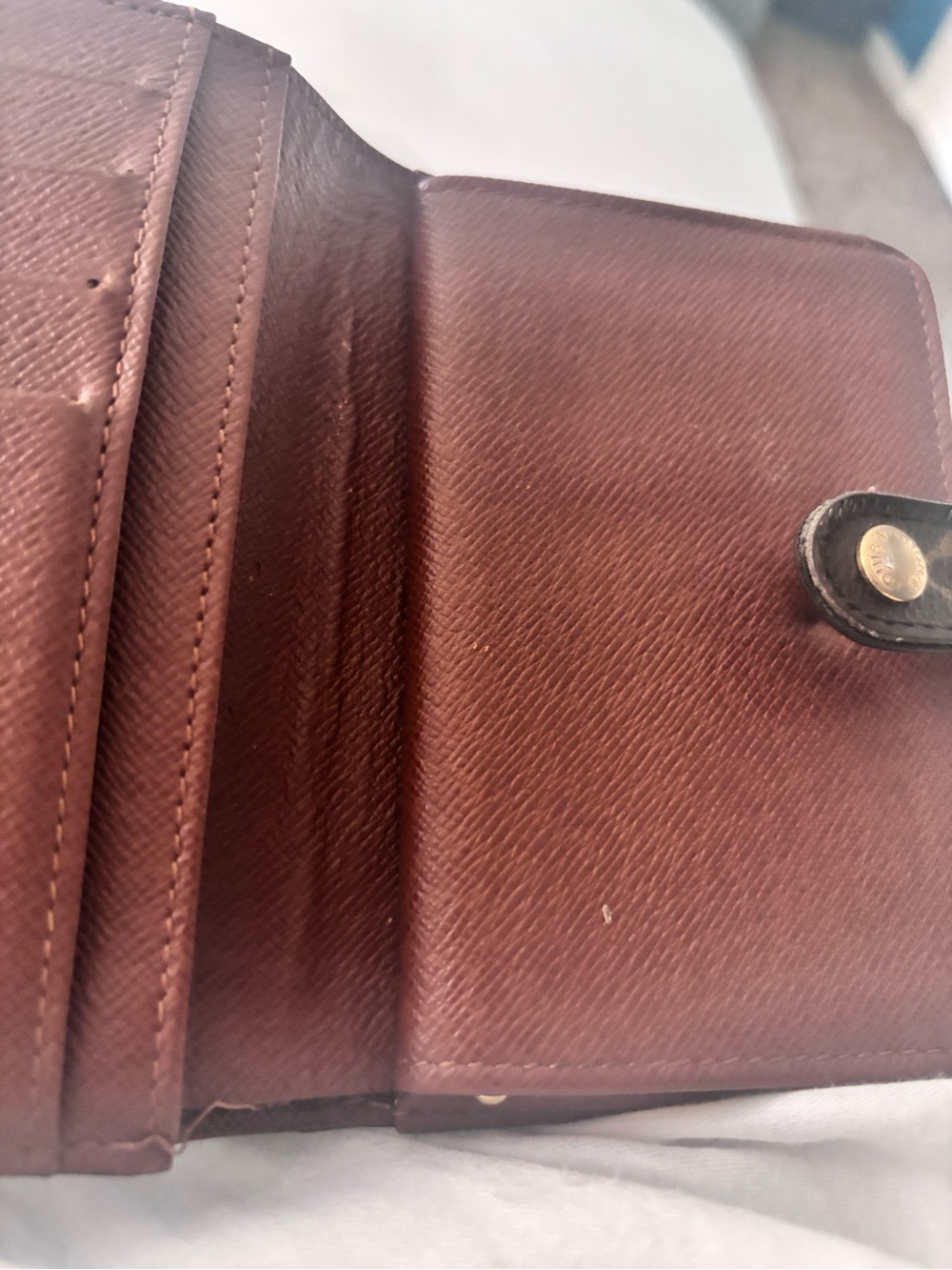 , Louis Vuitton Monogram Canvas Card Holder Wallet in Brown/Gold - Picture 8 of 10